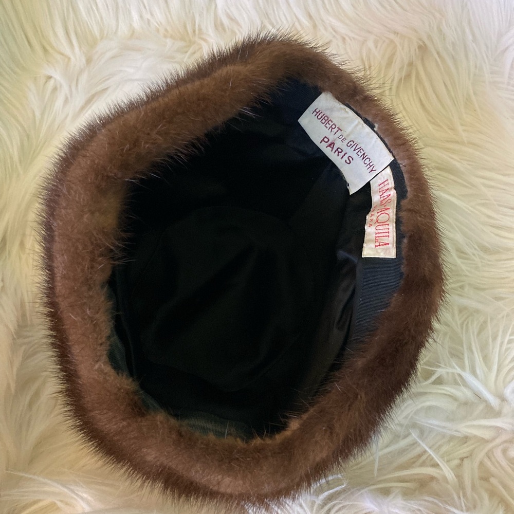 Hubert de Givenchy vintage 1940’s mink fur hat